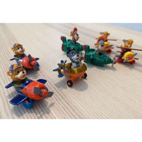 Vtg 1989 McDonalds Tale Spin Die Cast Happy Meal Toys Complete Set +3 Tail Spin - Picture 10 of 11